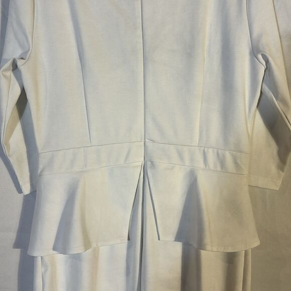 VFSHOW Womens Pleated Crew Neck Peplum Wear to Work Office Sheath Dress size L - Picture 8 of 8